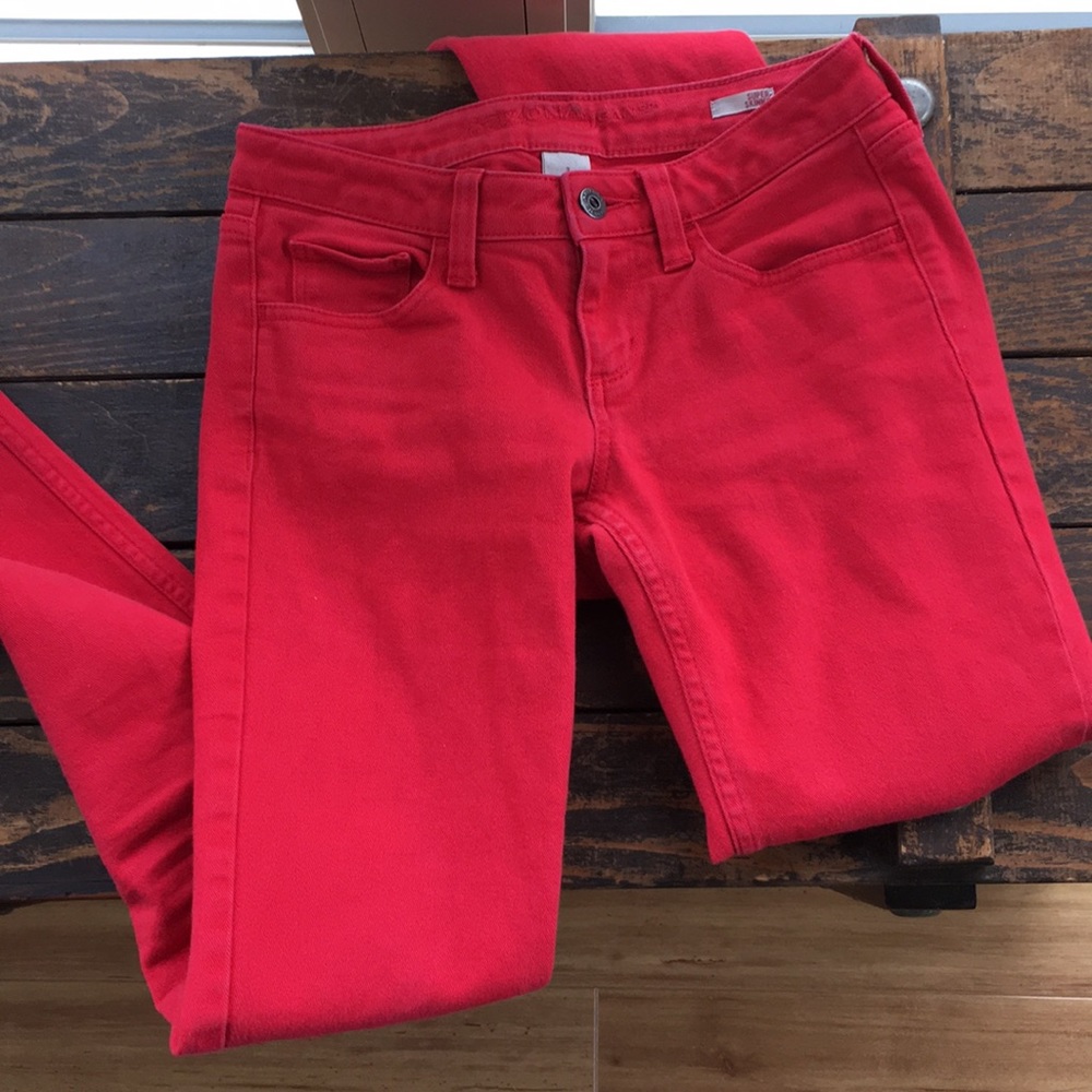 Red Skinny Jeans Juniors
